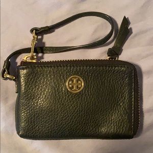 Tory Burch Wristlet Black Leather